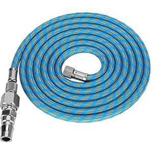 Fydun - Kit di tubi dell'aria per aerografo in nylon, blu, con raccordi per tubi a collegamento rapido, per compressore d'aria e pistola a spruzzo, lunghezza totale 6,2 piedi, contiene 1 kit
