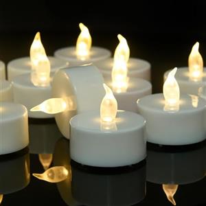 CANDLELAS Candele Led Set Da 24 Candele Senza Fiamma, Luci Led A Batteria Con Fiamma Tremolante Oscillante, Lumini A Batteria, Bianco Caldo, Per Compleanni, Halloween, Natale E Altre Occasioni