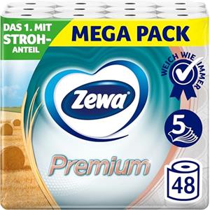 Zewa Carta igienica premium con paglia, 6 x 8 rotoli, 5 strati, confezione