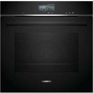 Siemens HR776G1B1, iQ700 Smarter Forno da incasso con funzione vapore, 60 x 60 cm, Made in Germany, nero, activeClean pirolisi & idrolisi humidClean, Air Fry, programmi automatici, touch screen