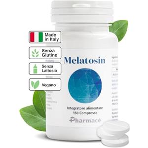 PHARMACÉ Pharmacè Melatosin Melatonina per Dormire - Pastiglie per Dormire - 150 Compresse da 2 mg Senza Glutine e Senza Lattosio - Made in Italy