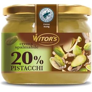 WITOR'S - Crema Spalmabile al Pistacchio - Crema di Pistacchi con il 20% di Pistacchio - Cremosa e Delicata - 220 gr
