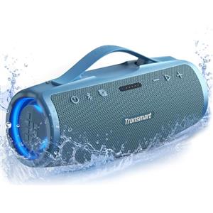 Tronsmart Mirtune S100 Cassa Bluetooth Portatile 50W, Bassi Potenti e Alti Chiari, Manico Retrattile, 20 Ore di Riproduzione, Impermeabile IPX7, Equalizzatore Personalizzato e Powerbank