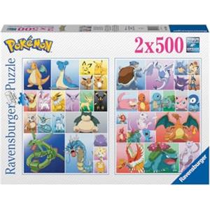 Ravensburger - Puzzle Pokémon per Adulti, 2 Puzzle da 500 Pezzi, Idea Regalo per Lei o Lui, Gioco da Tavola, 49x36 cm