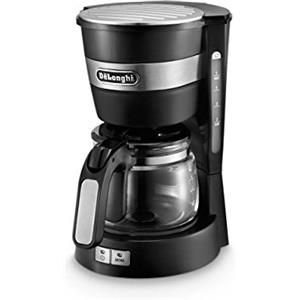 De'Longhi ICM14011 Macchina per Caffè Americano con caraffa in vetro per 5 Tazze, Spegnimento Automatico, Serbatoio 0,65L