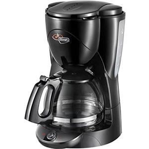 De'Longhi ICM2.1B Macchina per Caffè Americano con caraffa in vetro per 10 Tazze, Spegnimento Automatico, Serbatoio 1,5L