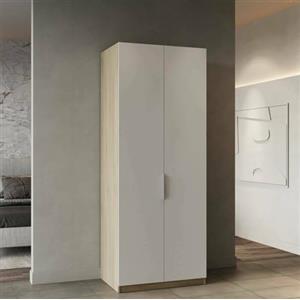 Dmora - Guardaroba 2 ante Isere, Mobile camera da letto, Cabina armadio portabiti, Armadio appendiabiti, 79x51 h203 cm, Rovere