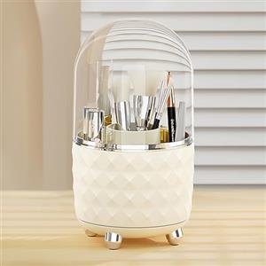 ZLLkeji Porta Pennelli Trucco con Coperchio Antipolvere Contenitore per Trucchi Organizzatore di Cosmetici Rotante per Eyeliner Profumo Pennelli per Fondotinta Regalo Donna