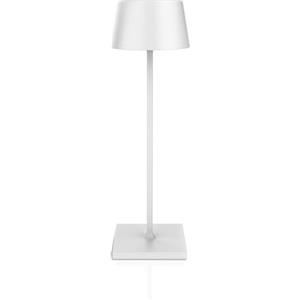 Palmina 842,lampade da tavolo senza fili,lampade da tavolo ricaricabili E Dimmerabile In Alluminio,abat jour senza fili 4400mah,Protezione IP54,luce da tavolo esterno/Interno/Bianco
