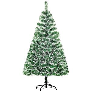 HOMCOM Albero di Natale Artificiale da 416 Rami, Albero di Natale 150cm in PET con Base in Metallo, Ø75x150 cm, Verde