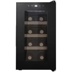 Cavin Cantinetta vino a libera installazione, Northern Collection 8 Nero, termoelettrica, 8 bottiglie, zona di temperatura è regolabile tra 5 e 18 °C, piccolo cantinetta vino, silenzioso
