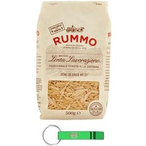 Rummo 8x Rummo Pasta Semi di Orzo N°27- Pasta Italiana a base di semola di grano duro 500g + Portachiavi Beni Culinari in Omaggio