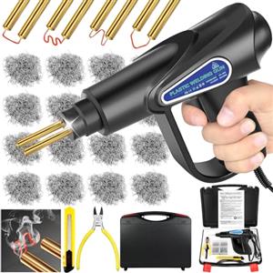 UCAMP Plastica Saldatrice,Saldatore per Plastica 80W,Plastica Saldatrice Kit,con 6 tipi 900 pezzi chiodo di saldatura,Saldatrice Plastica per paraurti auto/ricambi auto/kayak/canoa
