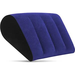 Wieprima Cuscino Gonfiabile Cuscino a Cuneo - Cuscino Gambe per Dormire, Cuscino Lombare Riduce la pressione della vita e della schiena, Cuscino Cuneo Portatile per Letto Viaggio Campeggio, Blu