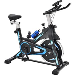 ArtSport Cyclette RapidPace con volano da 10 kg - Bici da allenamento domestico con trasmissione a cinghia e resistenza regolabile - Speedbike con display LCD