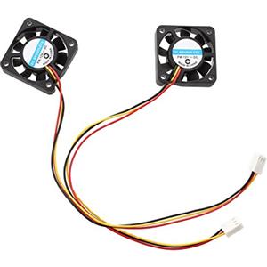 JANZU 2 Pezzi 3 Pin Nero 40 mm Piazza PC Computer Ventola di Raffreddamento DC 12V