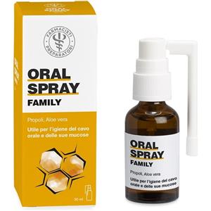 Unifarco Oralspray Family 30 ml - Spray Igienizzante con Propoli e Aloe Vera per Cavo Orale