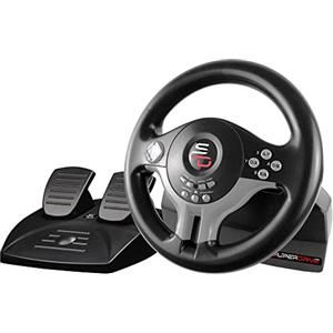 Subsonic Superdrive SV250 - Volante con pedali, Per PS4, XBOX ONE, PC, Switch e PS3 (Non compatibile con PS5), Nero