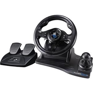 Subsonic Superdrive - Volante da corsa GS550 con pedali, paddles shifter, shifter e vibrazione per Switch Xbox Serie X/S, PS4, Xbox One, PC (programmabile per tutti i giochi)