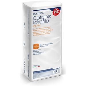 PIKDARE Cotone Idrofilo Zig Zag 250g - 100% Cotone Extra India, Superassorbente e Delicato