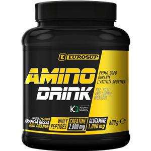 Eurosup Amino Drink 600g Arancia Rossa - Integratore per Sportivi con Carboidrati, Creatina e Glutammina
