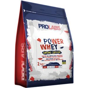 PROLABS Power Whey Amino Support 2kg Vaniglia - Proteine del siero di latte con aminoacidi per la crescita muscolare