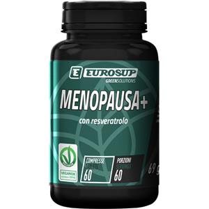 Eurosup Menopausa - Integratore per Donne Over 50 con Isoflavoni, Resveratrolo, Magnesio e Calcio - 60 Compresse