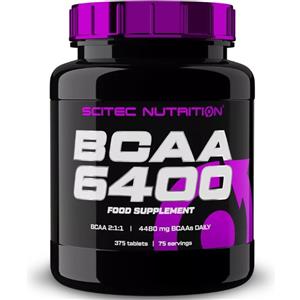 Scitec Nutrition BCAA 6400 - Integratore di Aminoacidi Ramificati 375 Compresse, 4480 mg al giorno, Rapporto 2:1:1 per Prestazioni e Recupero Muscolare