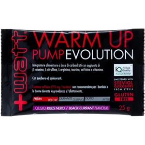 WATT Warm Up Pump Evolution 25g Ribes Nero - Integratore Pre-Workout con Beta-Alanina, L-Citrullina e Caffeina