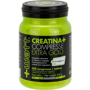 Watt Creatina Monoidrato Extra Gold 300 Compresse - Aumenta Prestazioni Fisiche e Recupero Muscolare - Gluten Free