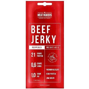 Pronutrition Beef Jerky Peppered - Snack Proteico di Carne di Manzo da 40g con oltre il 50% di Proteine