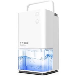 EasyAcc®1200ml Deumidificatore Casa AntiMuffa Piccolo Deumidificatore Portatile Elettrico Silenzioso 35db-Autosbrinamento-Riciclabile-7 Luci-Professionale per Camera Armadio Bagno