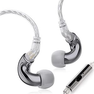 EZ EAR WGZBLON BL-mini auricolari in-ear HiFi in Ear Auricolari 6 mm Driver dinamico con 0,78 mm 2pin, cavo staccabile (con microfono, pistola)