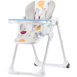 kk Kinderkraft, Seggiolone YUMMY, Ergonomico, Confortevole, Reclinabile, Pieghevole, con Altezza Regolabile e Poggiapiedi, Doppio Vassoio Staccabile, per Bambini da 6 mesi a 3 anni, Multicolore