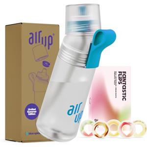 AIR UP® Bottiglia Gen2 Starter Set originale, con baccelli in 5 sapori, borraccia da 600 ml, senza zucchero, lavabile in lavastoviglie e senza BPA | Blue Splash