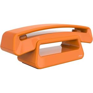 ALCATEL ePure Iconic - Telefono fisso cordless DECT - Design vintage - Grande display grafico ad alta leggibilità - Vivavoce - Funzione blocco chiamate - Arancione