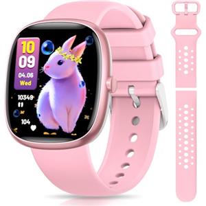 TotsyFun Smartwatch Bambini, Orologio Smartwatch Bambino con 20 Modalità Sportive, 19 Giochi, Frequenza Cardiaca, Monitor del Sonno, Impermeabile IP68, Regalo per Adolescenti 7 agli 11 Anni, Rosa