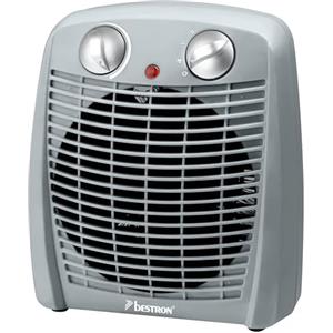 Bestron Termoventilatore con 2 livelli di potenza, incl. protezione antiribaltamento e protezione da surriscaldamento, per ambienti fino a 20m², 2000 Watt, colore: Grigio