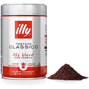 illy Caffè Macinato Classico Moka 100% Arabica - 12 Barattoli da 250 g, Gusto Morbido e Vellutato con Note di Caramello e Fiori d'Arancio