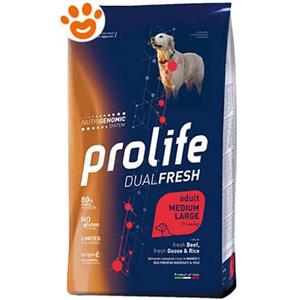 Prolife Dog DualFresh Adult Medium Large Manzo, Oca e Riso - Sacco Da 2,5 Kg