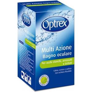 Optrex Multi Azione - Bagno Oculare 100ml con Estratti Naturali per Occhi Rossi e Stanchi