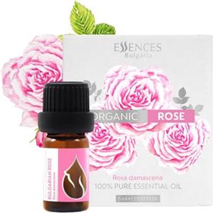 Essences Bulgaria Olio Essenziale di Rosa Biologico 5ml | Rosa Damascena | 100% Puro e Naturale | Non Diluito | Grado Terapeutico | Fattoria a Conduzione Familiare | Distillato a Vapore | Non OGM