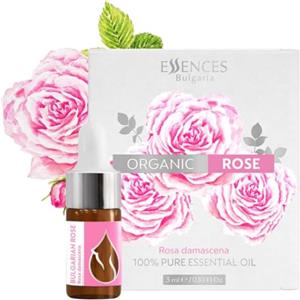 Essences Bulgaria Olio Essenziale di Rosa Biologico 3ml | Rosa Damascena | 100% Puro e Naturale | Non Diluito | Grado Terapeutico | Fattoria a Conduzione Familiare | Distillato a Vapore | Non OGM