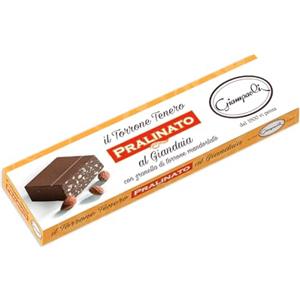 CAIYA Giampaoli Torrone Tenero Pralinato al Gianduia con Granella Mandorlata 250g