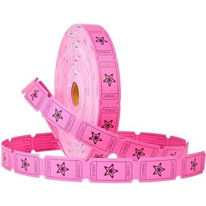 KreativeKraft Giochi da Tavolo o Accessori Bingo con Fiches, Cartelle, Biglietti Riffa e Pennarelli per Tombola, Ideale per Famiglie e Adulti (Lotteria Rosa)