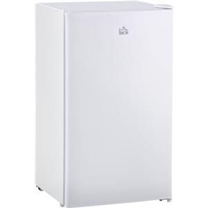 HOMCOM Frigorifero Piccolo 91L MonoPorta Reversibile con Congelatore, Mini Frigo da Camera Tavolo Silenzioso Classe E Compatto Portatile con Temperatura Regolabile, Libera Installazione, Bianco