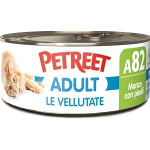 PETREET Vellutate Manzo e Vitello - Crema Gustosa per Gatti Adulti - 70 gr