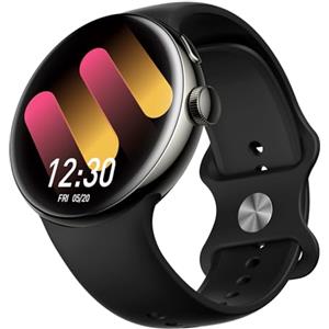 Parsonver smartwatch con display AMOLED con chiamata, Bluetooth, 1,3 pollici, AMOLED, smartwatch con cinturino sportivo, nero, cinturino intelligente, tracker della frequenza cardiaca, spO2, sonno