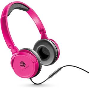 Music Sound / HEADBAND filo Basic/Cuffie on ear pieghevoli con filo e microfono - Jack 3.5 mm - Colore Rosa, One size