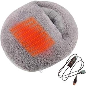 Glugahrif Scaldapiedi elettrici, scaldapiedi elettrici, pantofole riscaldate regolabili a 3 velocità | Avvolgimento termico lavabile rimovibile, scaldapiedi per letto e sotto la scrivania